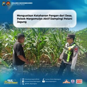 Menguatkan Ketahanan Pangan dari Desa, Polsek Margomulyo Aktif Dampingi Petani Jagung